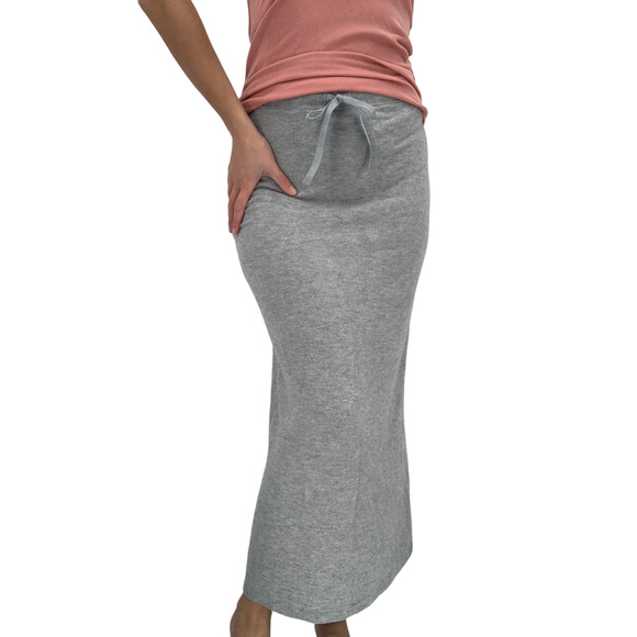 2/$30 HOUSE OF HARLOW 1960 Maxi Midi Skirt Size S Gray New SOFT Stretch Back - Picture 1 of 8